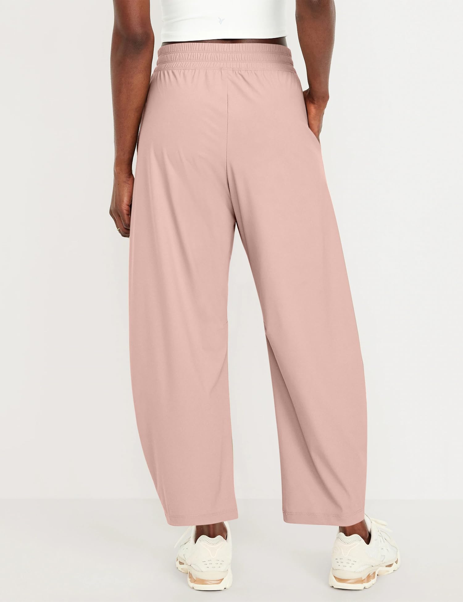 Ugerlov womens barrel pants side view emphasizes relaxed wide leg for mobility