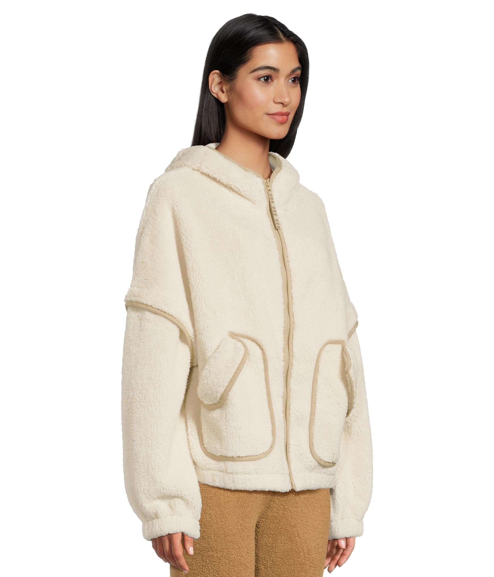 UGG Mariella Uggfluff hood closeup showing plush warmth for cozy weekends