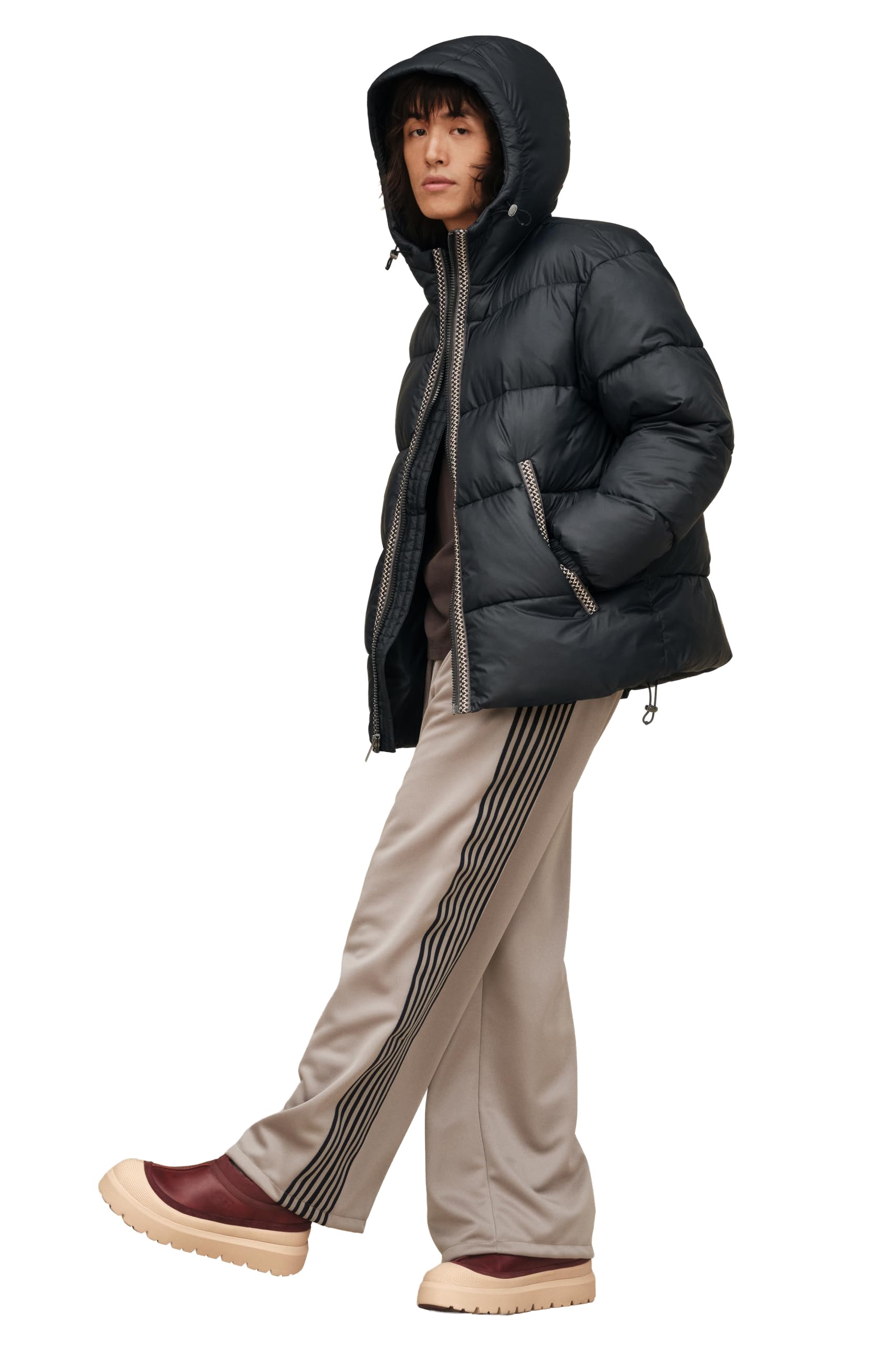 UGG Men's Xayden UGGbraid Puffer Front Placket adds signature detail for easy layering.