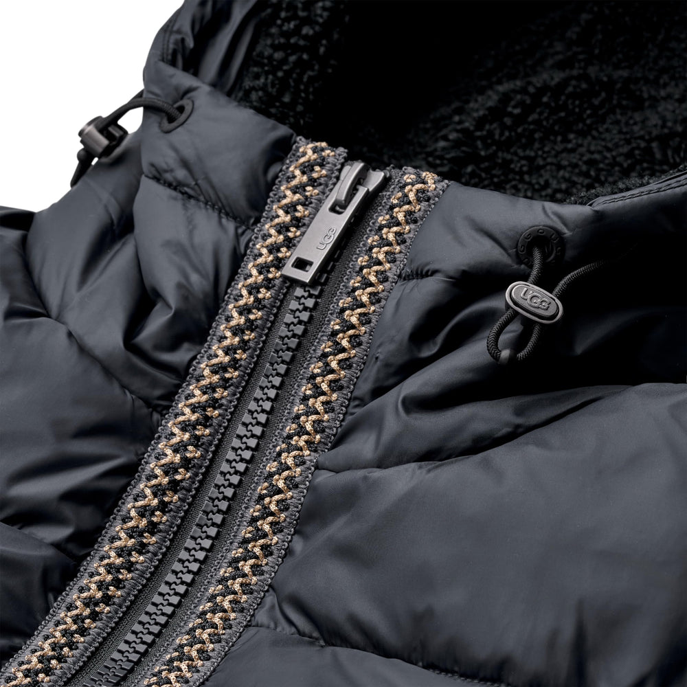 UGG Men's Xayden UGGbraid Puffer Side View shows sleek, modern silhouette.