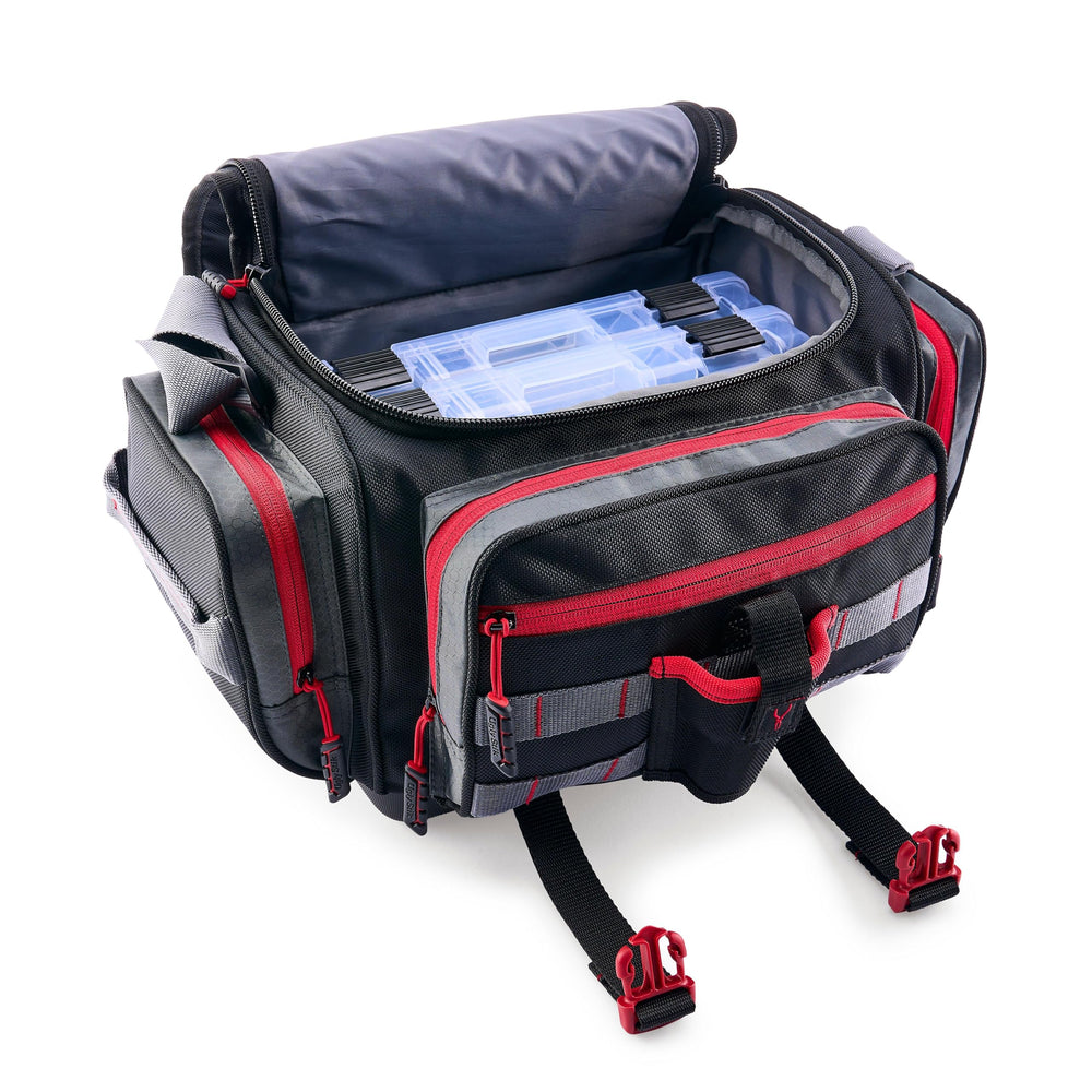 Ugly Stik 3600 tackle bag sturdy shoulder strap in use