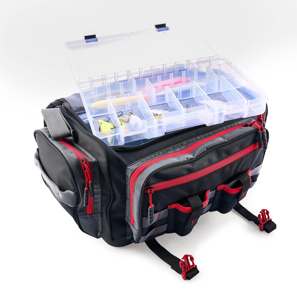 Ugly Stik 3700 tackle bag sturdy handles and zipper for transport