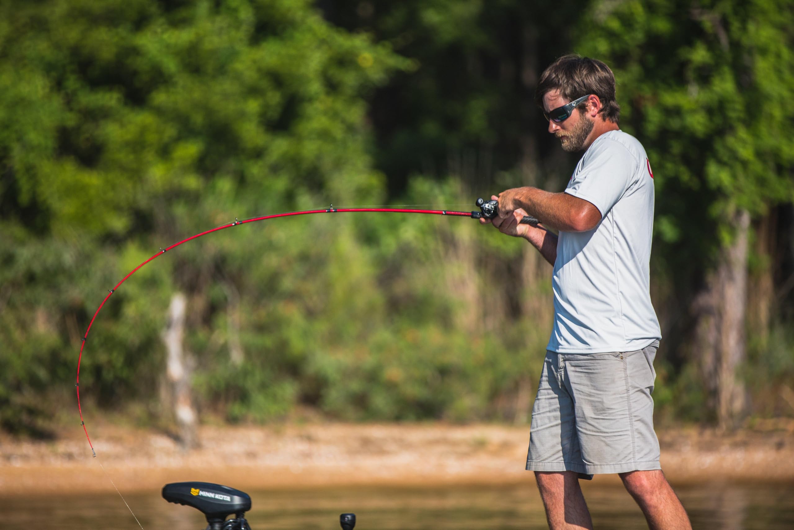 Ugly Stik Carbon Casting Rod grip and reel-seat offer comfortable balance.