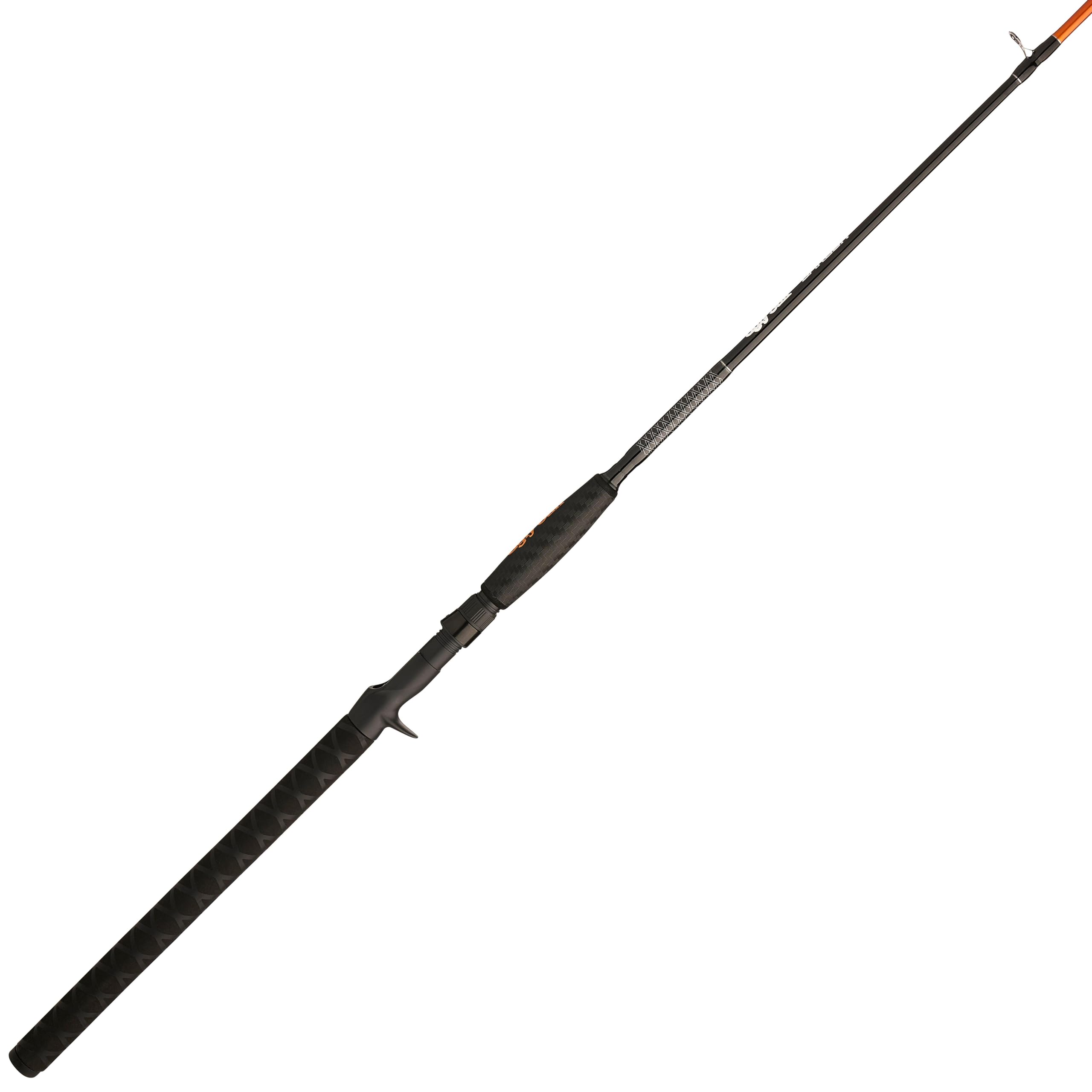 Ugly Stik Carbon Catfish rod highlights lightweight graphite for enhanced sensitivity and balance.