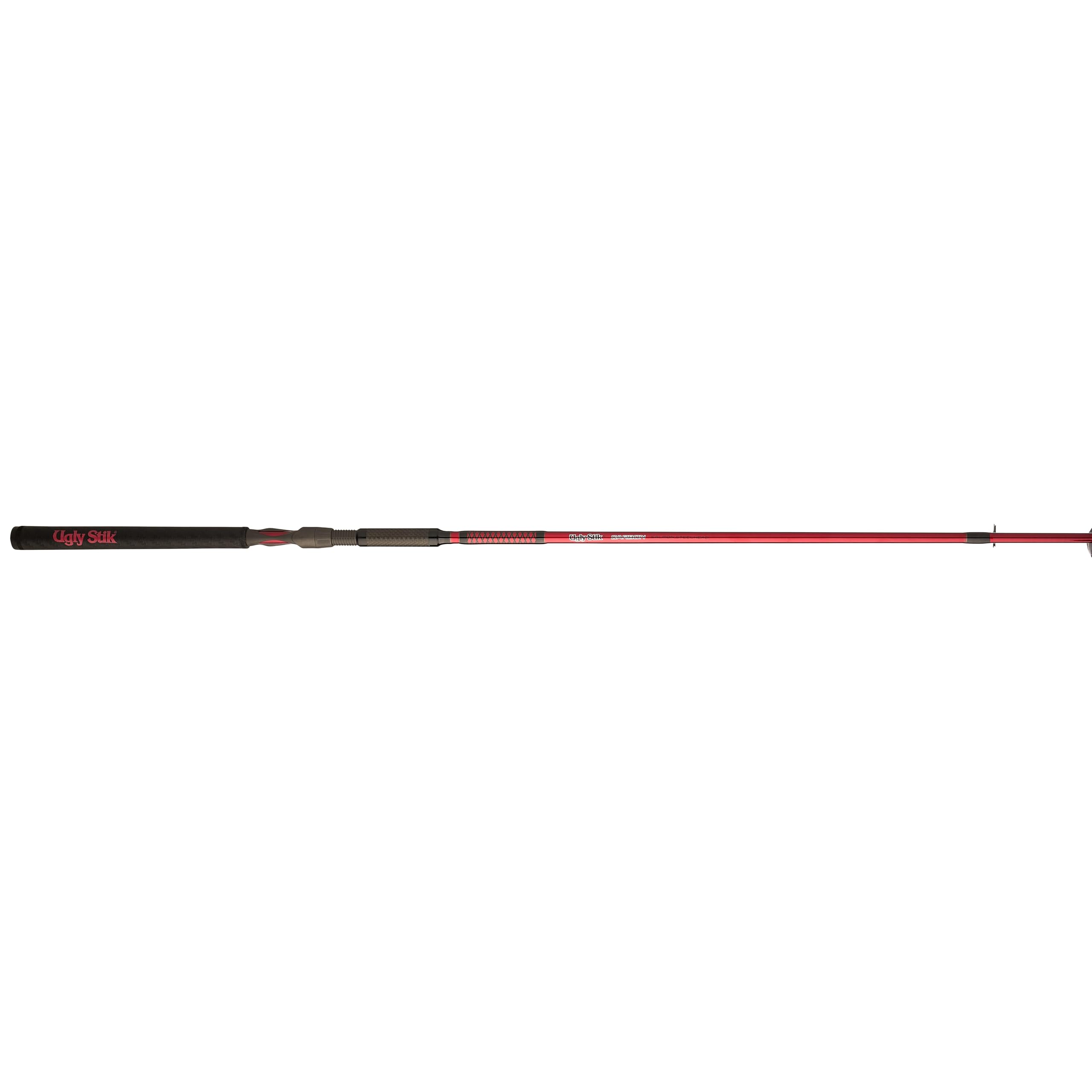 Ugly Stik Carbon Salmon Steelhead rod full-length view emphasizing balanced graphite construction
