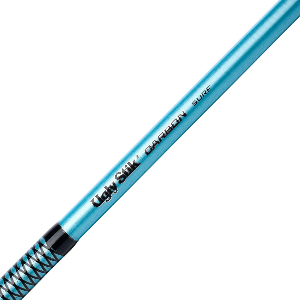 Ugly Stik Carbon Surf Rod with EVA grip offers day-long comfort.