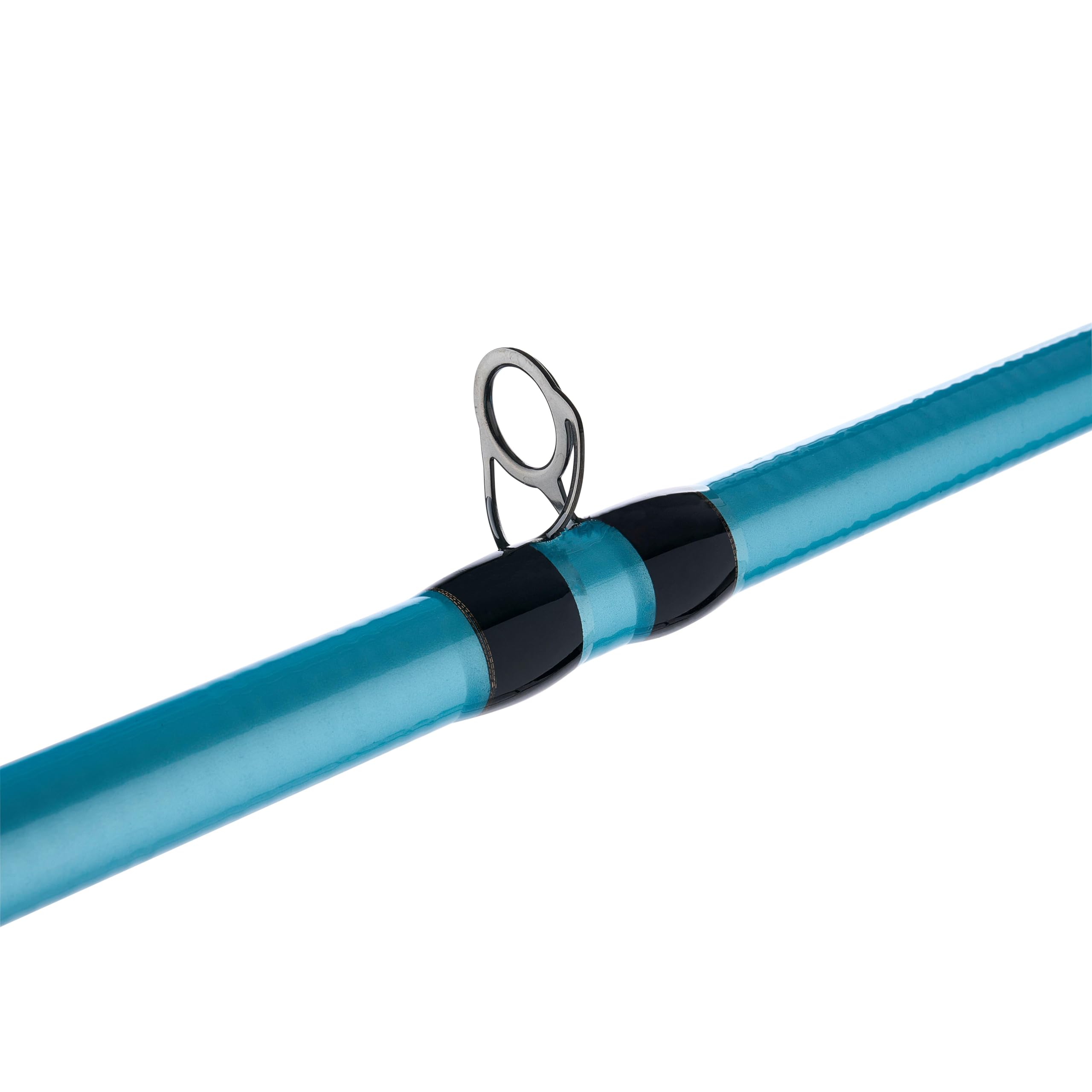 Ugly Stik Carbon Surf Rod solid graphite tip enhances sensitivity.