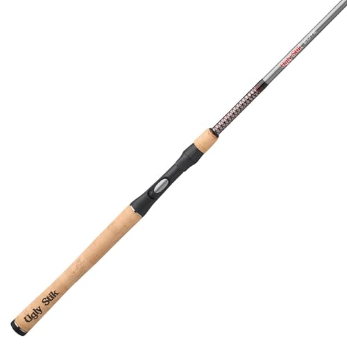 Ugly Stik Elite rod highlights graphite-fiberglass construction for strength and feel