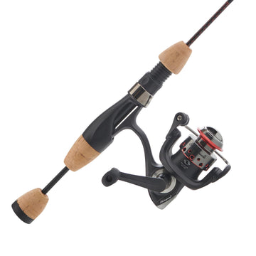 Ugly Stik Elite ice spinning reel and rod combo, 27-inch length, sensitive tip for light strikes.
