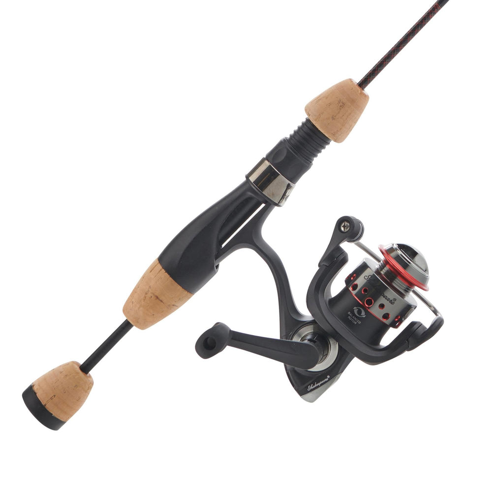 Ugly Stik Elite ice spinning reel and rod combo, 27-inch length, sensitive tip for light strikes.