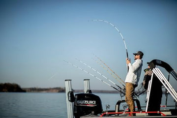 Ugly Stik Shakespeare 7’ Catfish Spinning Rod graphite fiberglass construction offers lighter weight.