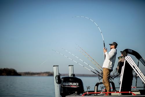Ugly Stik Shakespeare 7’ Catfish Spinning Rod graphite fiberglass construction offers lighter weight.