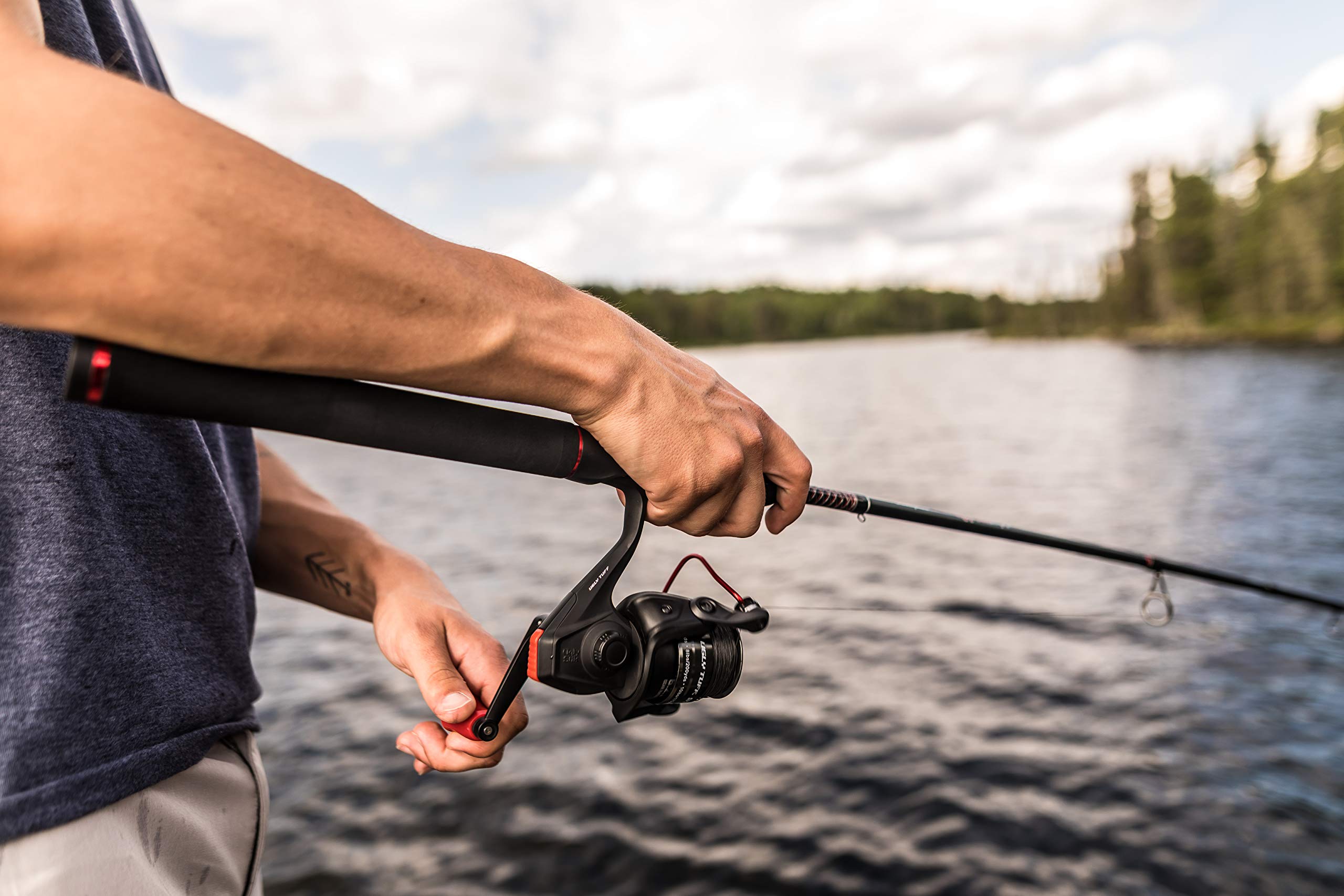 Ugly Stik Ugly Tuff spinning reel Instant Anti-Reverse for solid hooksets.