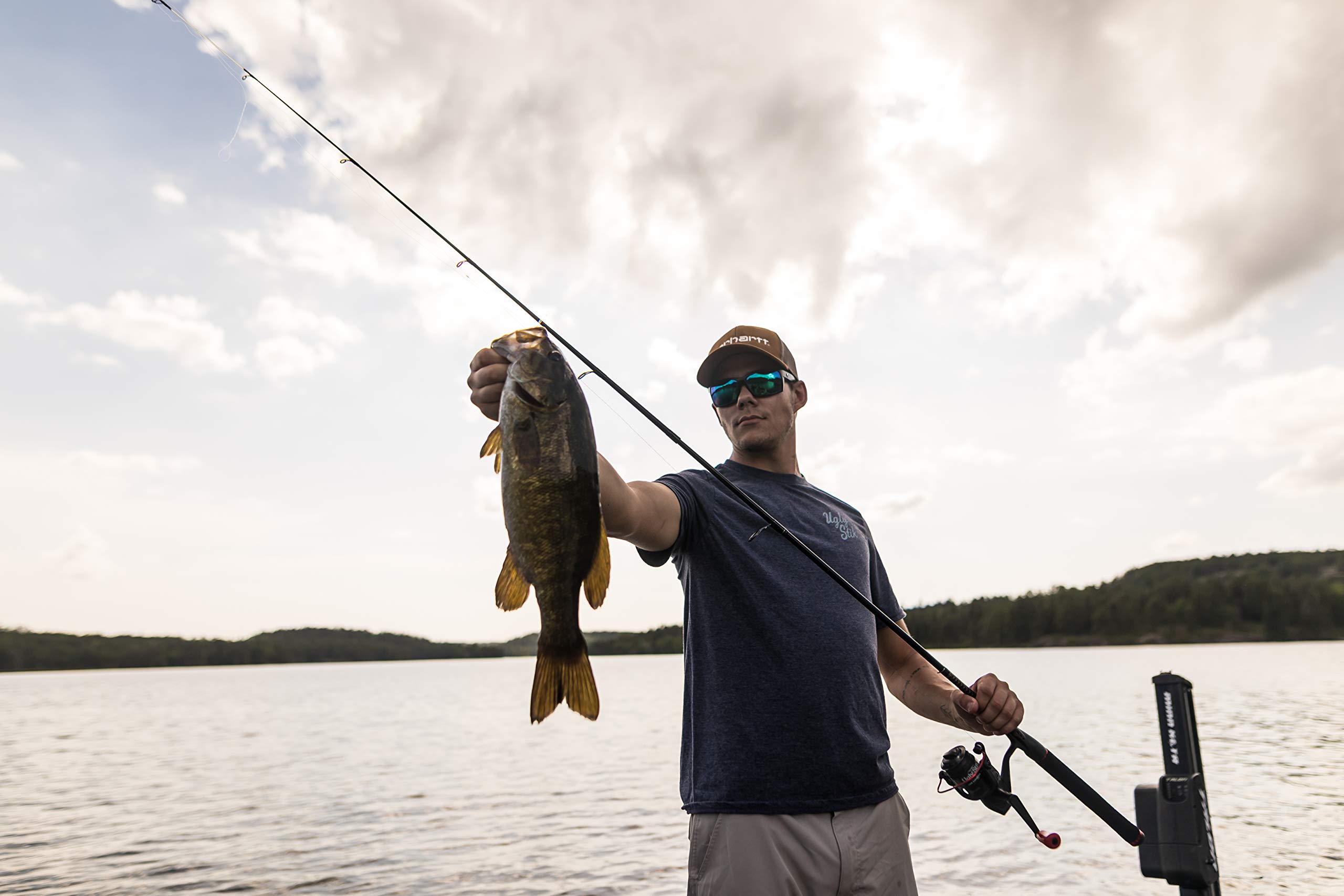 Ugly Stik Ugly Tuff front drag system offers smooth stopping power.
