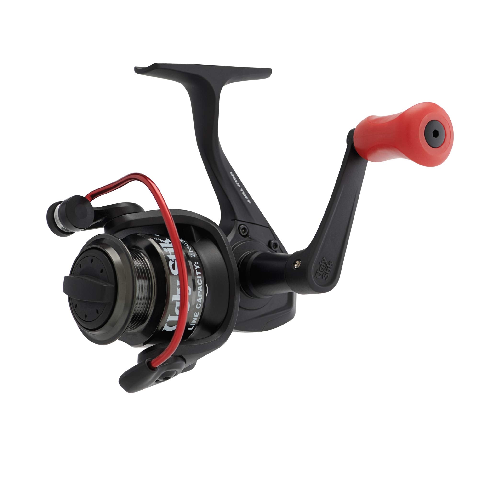 Ugly Stik Ugly Tuff spinning reel front drag in action for precise control.