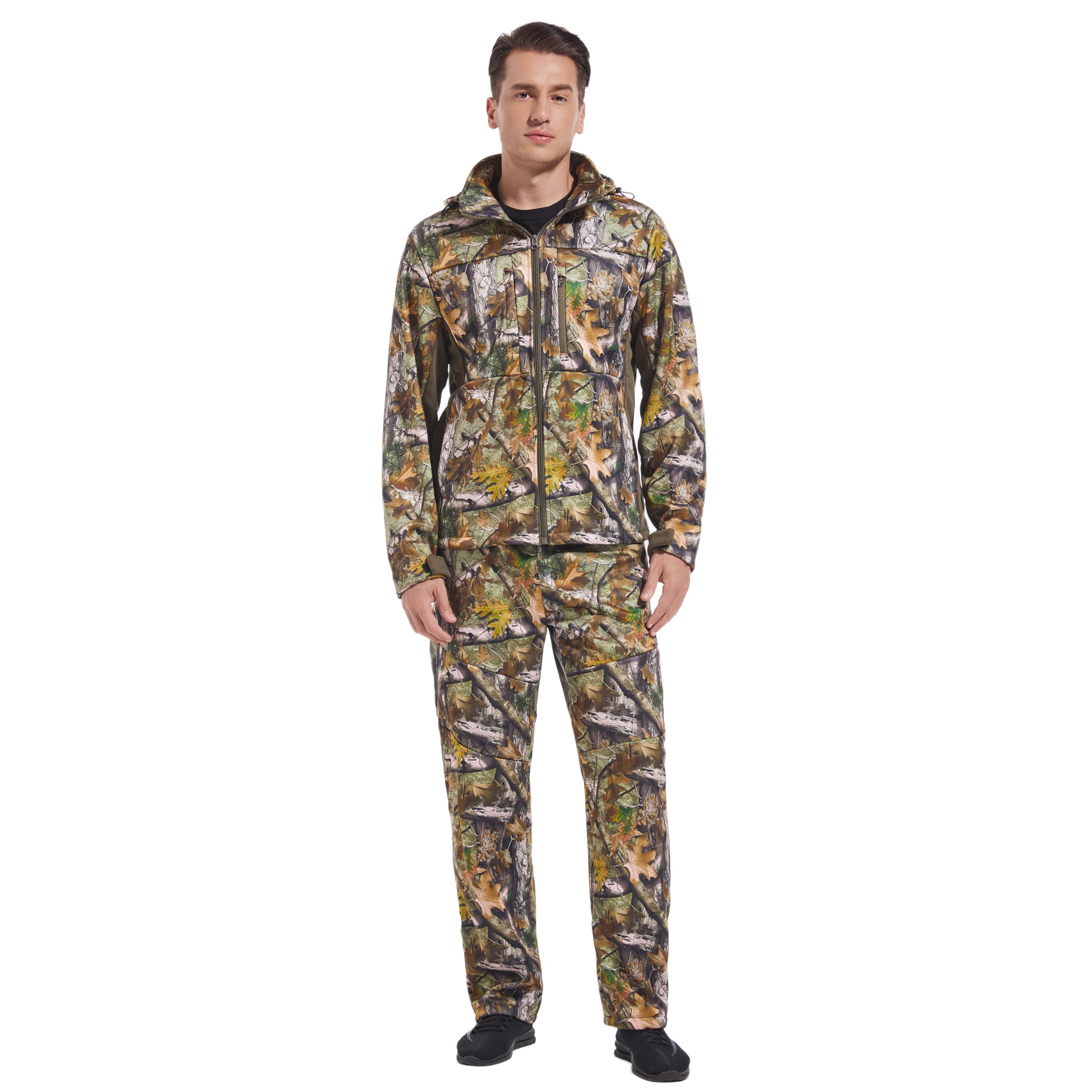 UIIHUNT hunting pants showing insulated fleece lining for warmth in cold hunts