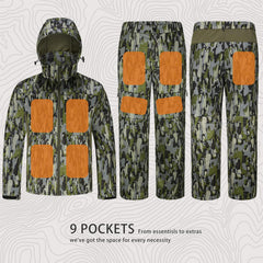 UIIHUNT pants show nine-pocket layout for quick access in cold weather.