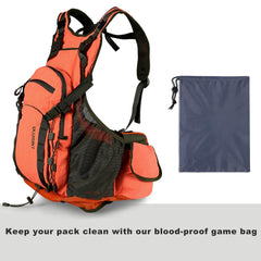 UIIHUNT game pouch open emphasizes full-wrap design containing birds and keeping gear clean.