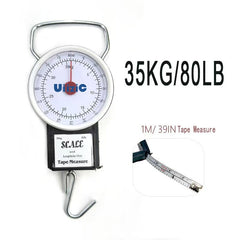 Extended 100 cm steel tape measure in use