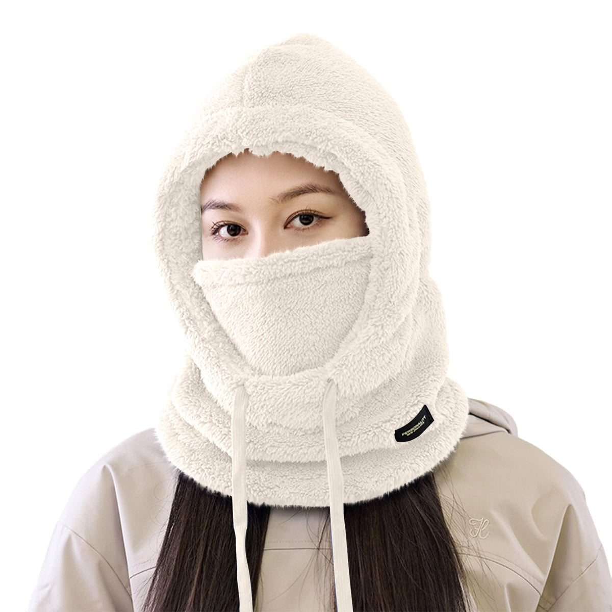 Uillui winter thermal balaclava front view shows all-in-one warmth.