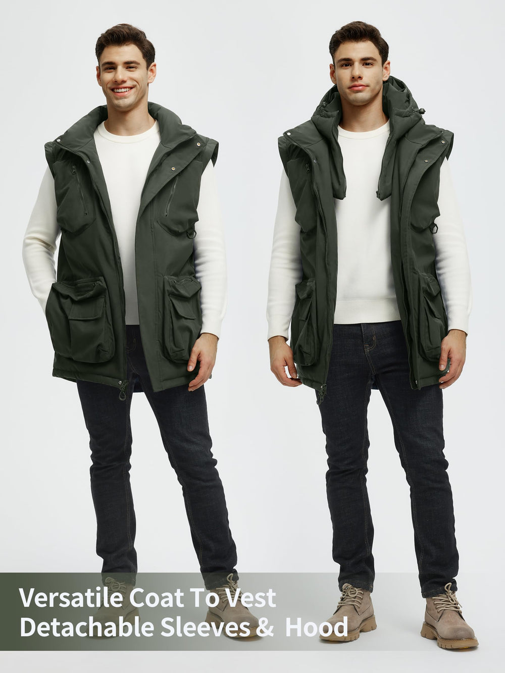 UIQUR action ready coat suited for hiking and skiing adventures.