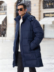UIQUR coat removable insulated hood offers versatile styling for changing weather.