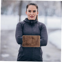 UKCOCO hand warmer muff open pouch exposes generous hand pocket