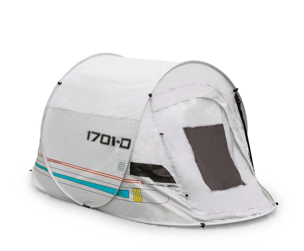 Ukonic Star Trek Justman tent exterior ready for backyard stargazing.