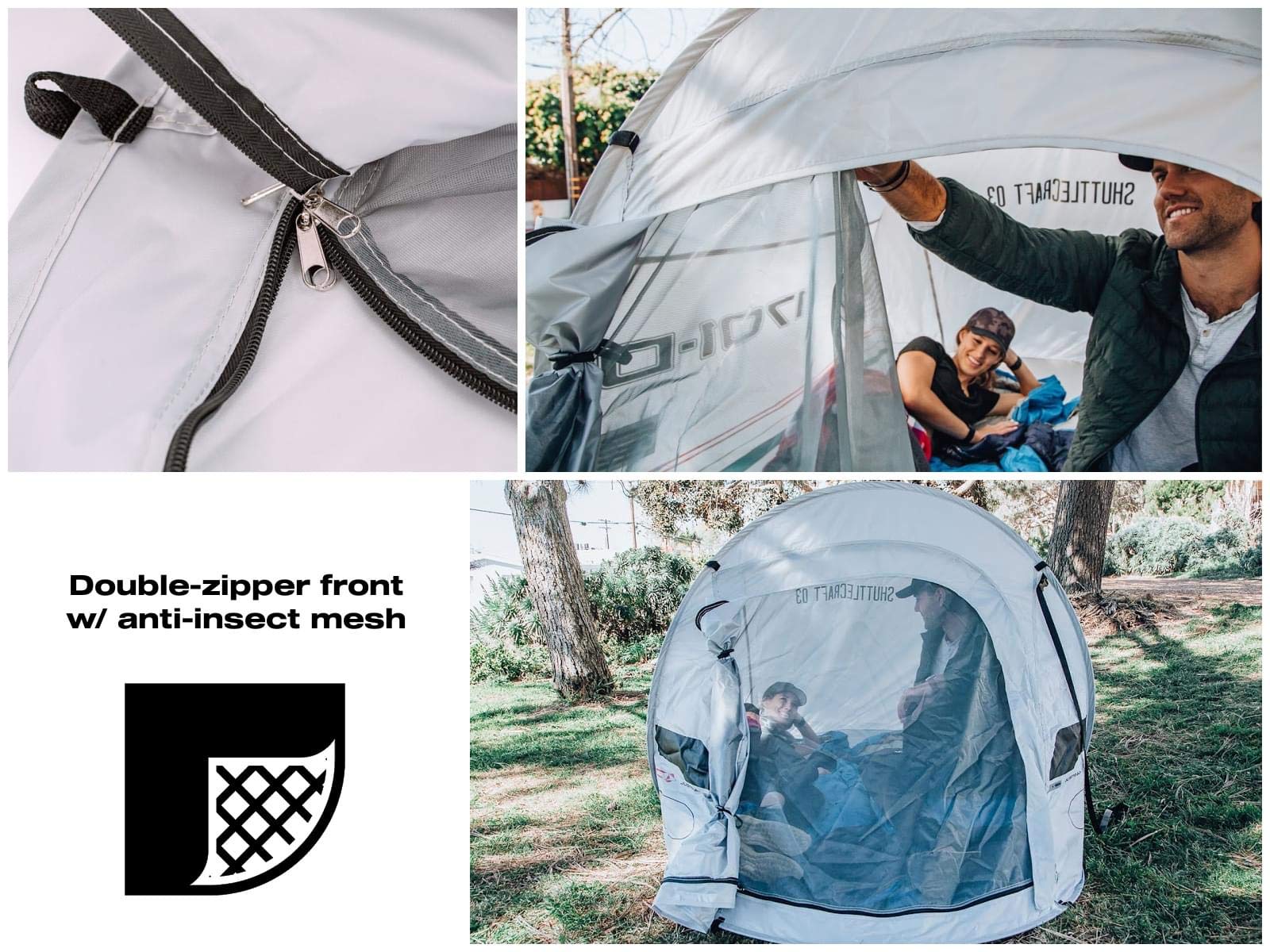 Ukonic Star Trek Justman tent ready for stargazing at night.
