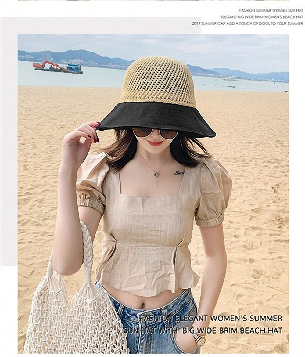 Ulalaza straw hat features an adjustable chin strap for a secure fit in windy conditions