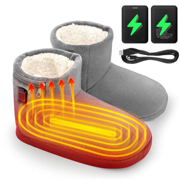 Ulefi electric foot warmer bootie close-up shows cozy sherpa lining for all-day warmth.