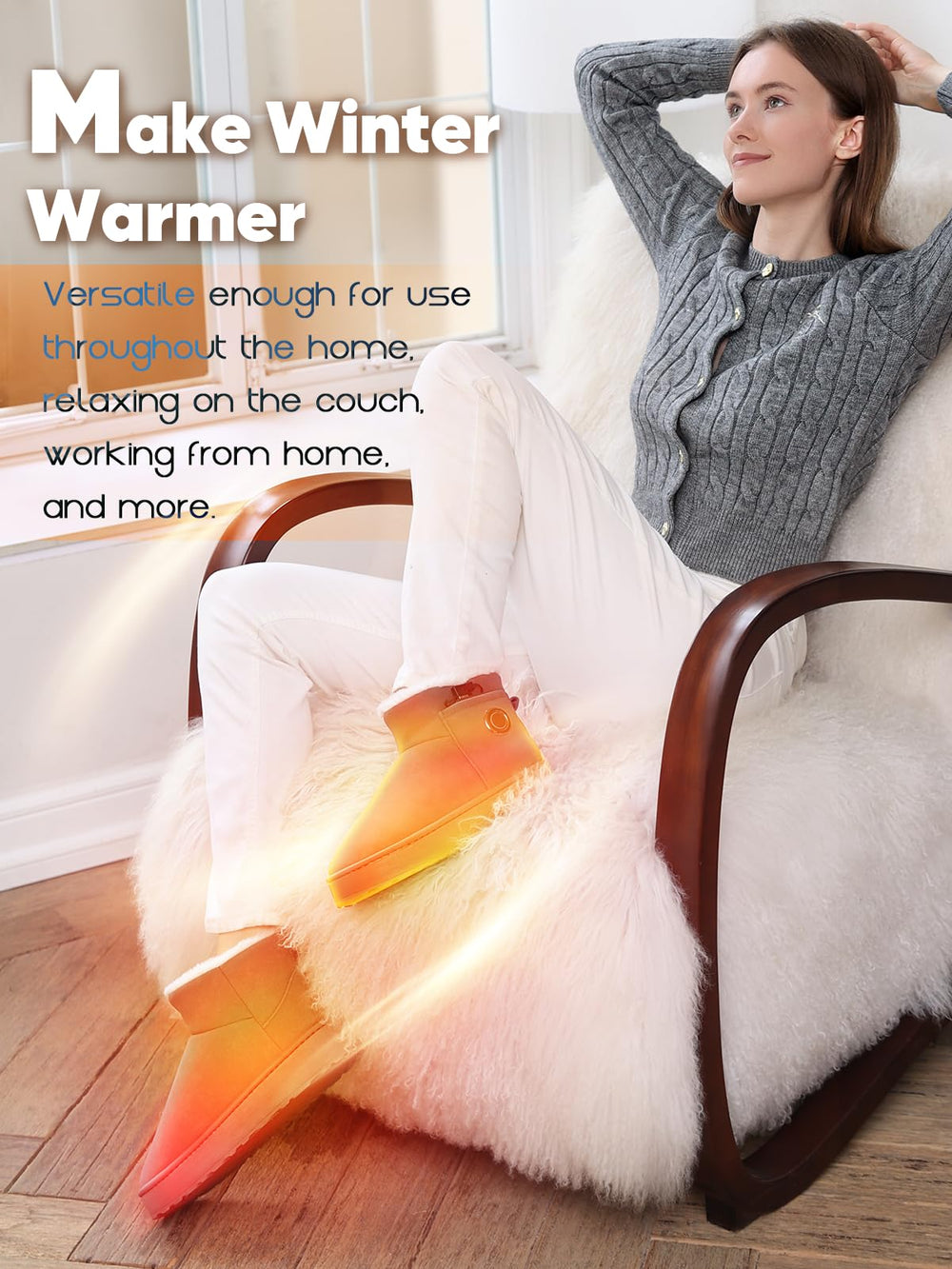 Ulefi heated slippers provide up to 8 hours of warmth per charge.