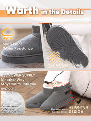 Ulefi heated slippers USB-C pass-through for charging while wearing.