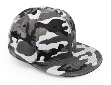 UltraKey flat brim cap in army camo grey, ideal for outdoor adventures.