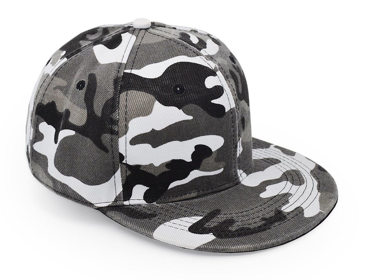 UltraKey flat brim cap in army camo grey, ideal for outdoor adventures.