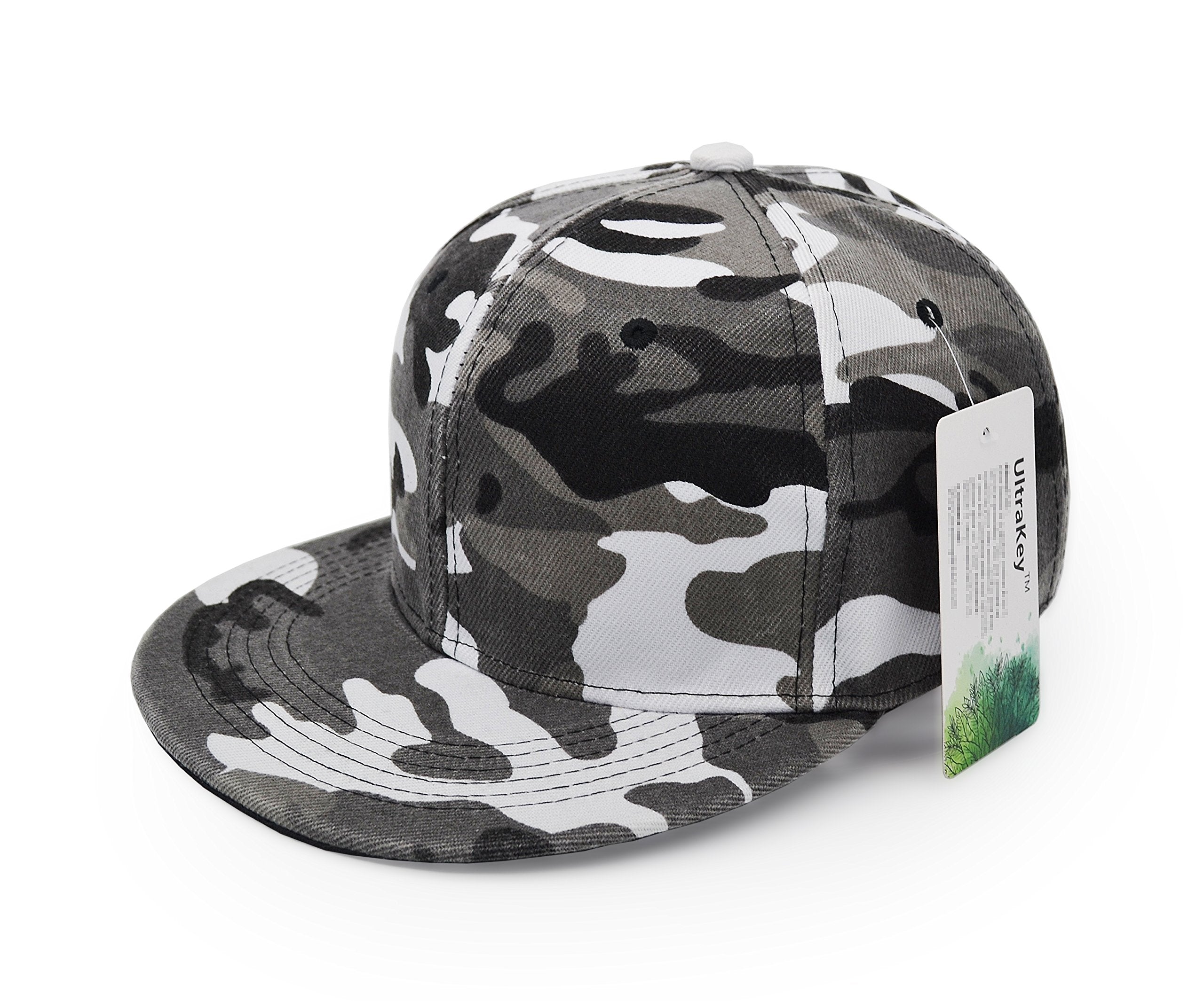 UltraKey army camo snapback cap, stylish for casual streetwear.