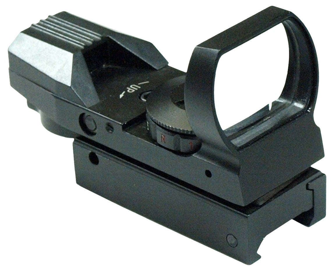 Ultimate Arms Gear red dot open sight on Weaver-Picatinny rail for fast target acquisition