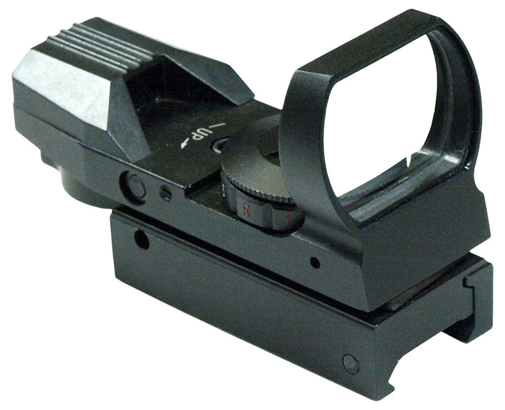 Ultimate Arms Gear red dot open sight on Weaver-Picatinny rail for fast target acquisition