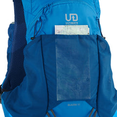 Blazek EVA back panel showing structured support for rugged trails.