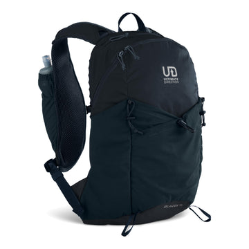 Ultimate Direction Blazek front view showing 15L capacity for daily and trail runs.