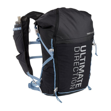 Ultimate Direction Fastpack 20L front view with vest-like fit for fast mobility