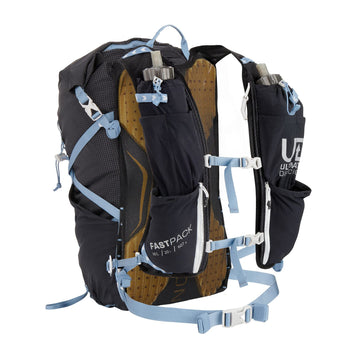 Ultimate Direction Fastpack 20L harness pockets for quick-access snacks and phone
