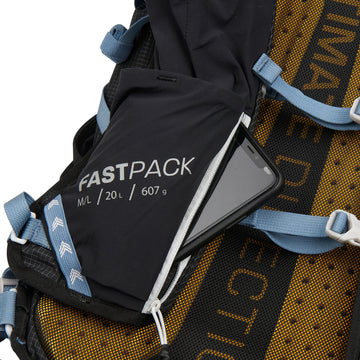 Ultimate Direction Fastpack 20L hydration-ready design supports fluids on the move