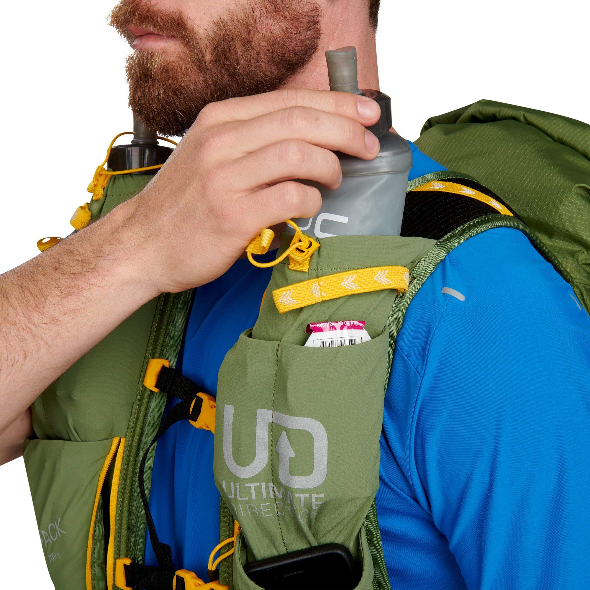 Ultimate Direction Fastpack 40 Spruce durable material built for rugged trails