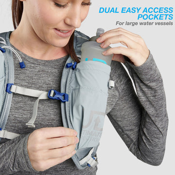 Ultimate Direction FastPackHer 20L 2.0 reservoir-compatible design supports easy hydration.