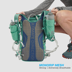Ventilated monorip mesh back panel on the FastPackHer for airflow.
