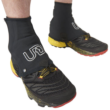 Ultimate Direction FK Gaiter black Hypalon strap visible for long miles.