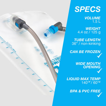 Ultimate Direction wide-mouth opening demonstrates easy filling and thorough cleaning on trail