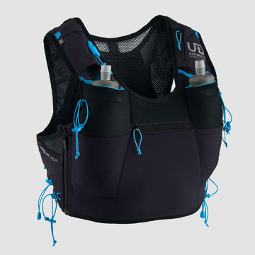 Ultimate Direction Xodus hydration vest front view with no-bounce fit
