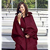 Ultimate SportsWrap wearable blanket with hood for hands-free warmth at outdoor events